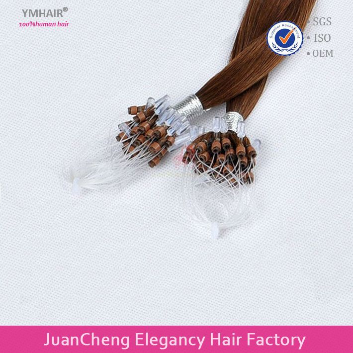 Wholesale fashion remy micro ring loop hair extension, cheap loop remy hair micro rings extensions