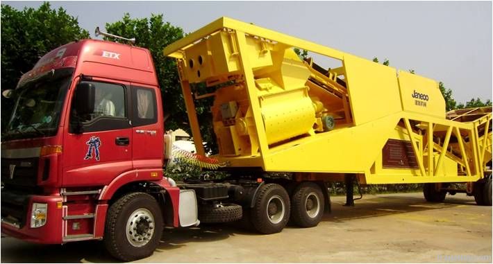 Mobile concrete batching plant