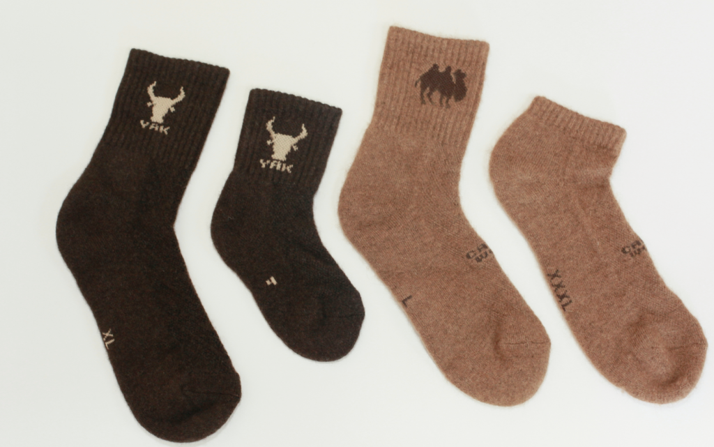 Yak socks (90 % Yak hair). Made in Mongolia