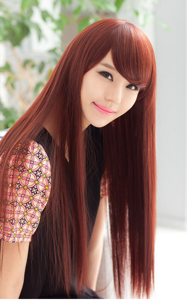 Cute Long Straight Fluffy Solid Women Wig