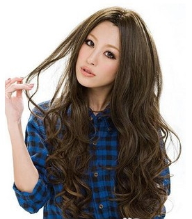 Fashion Long Curly Fluffy Women Wigs