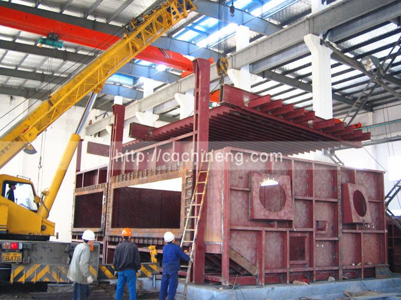 18T-100T Two chambers twins chamber aluminium scrap melting furnace