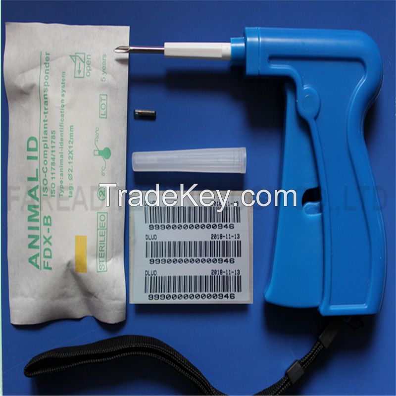 Animal Microchip Needle 2.12*12mm RFID tag with Free  ICAR Coding