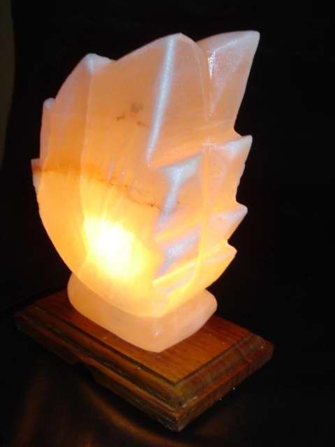 Lamps made of Salt Rock