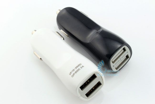 New colorful dual usb car charger 2.1A output quick charge car charger