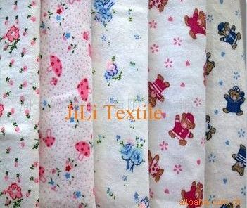 Brushed cotton fabric printed or plain dyed