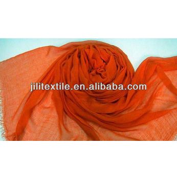 Polyester voile fabric plain dyed