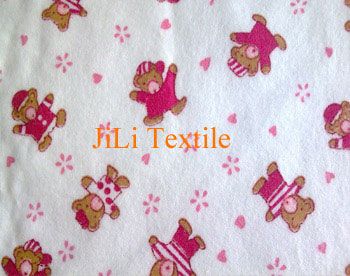 100%cotton flannel fabric double side printed