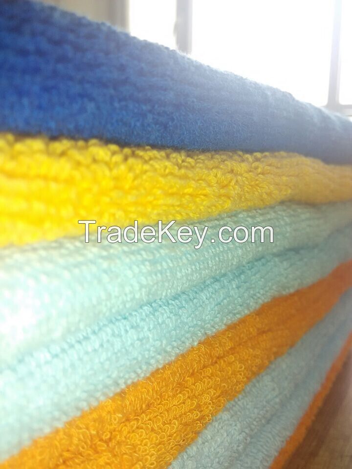 100% cotton plain dyed terry bath towel