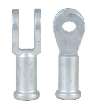 End fittings for composite insulator-clevis type