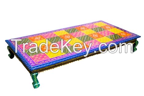 WOODEN PAINTEDLOW SEETING TABLE