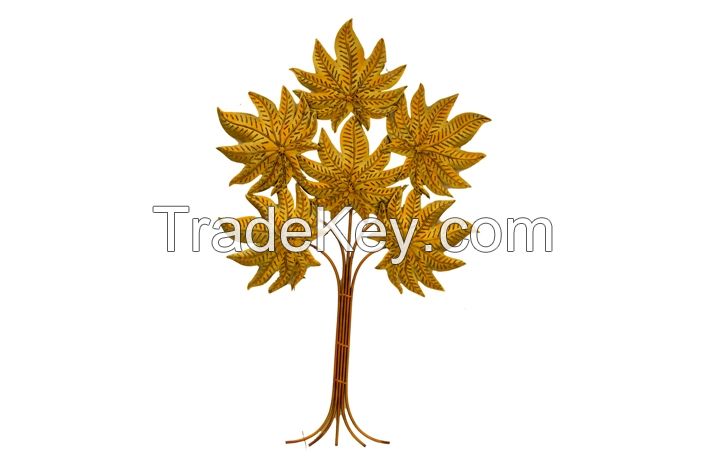 Gold leaf tree with led