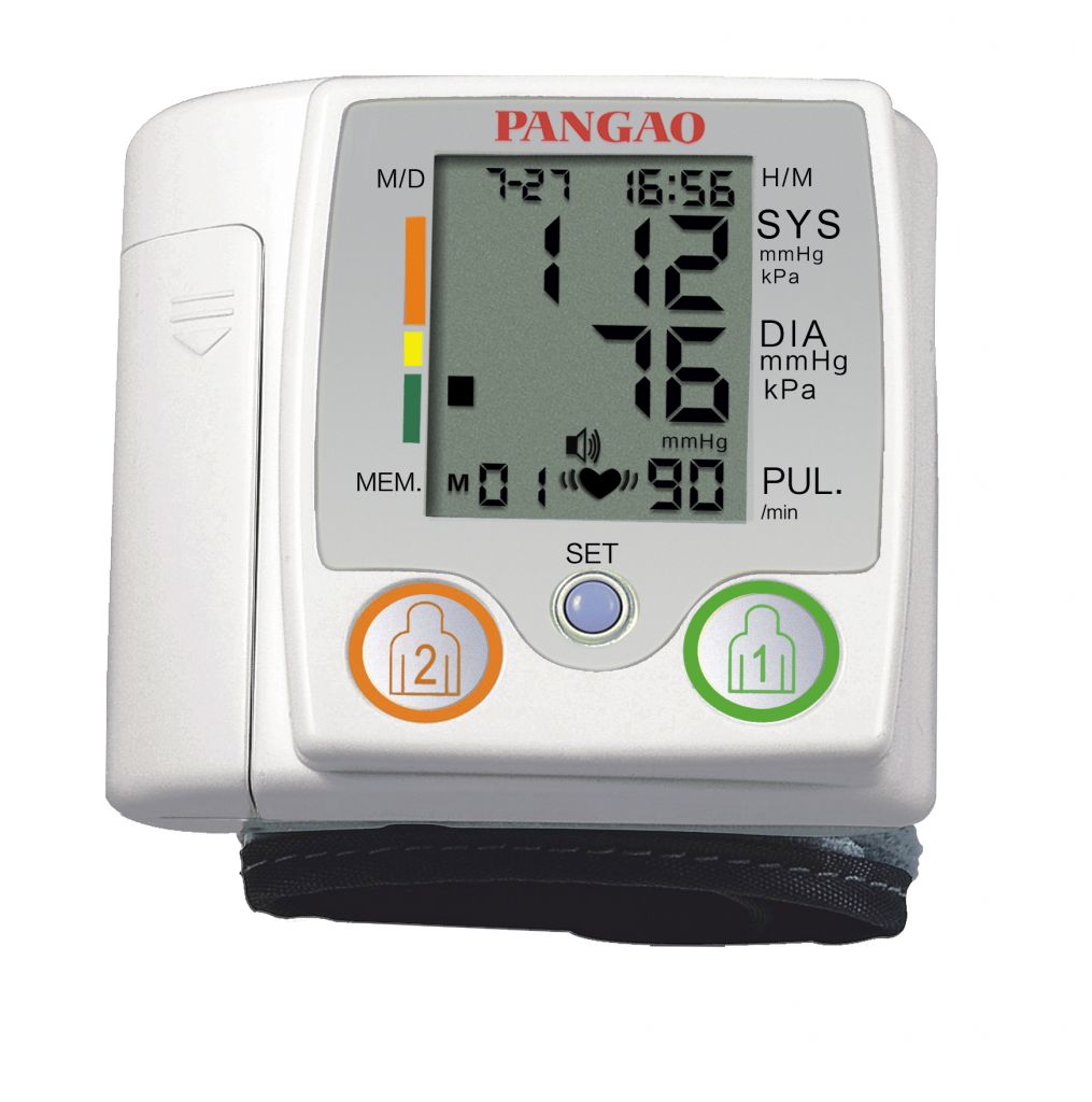 Double Type Wrist Digital Blood Pressure Monitor with CE0413/FDA510k Certification