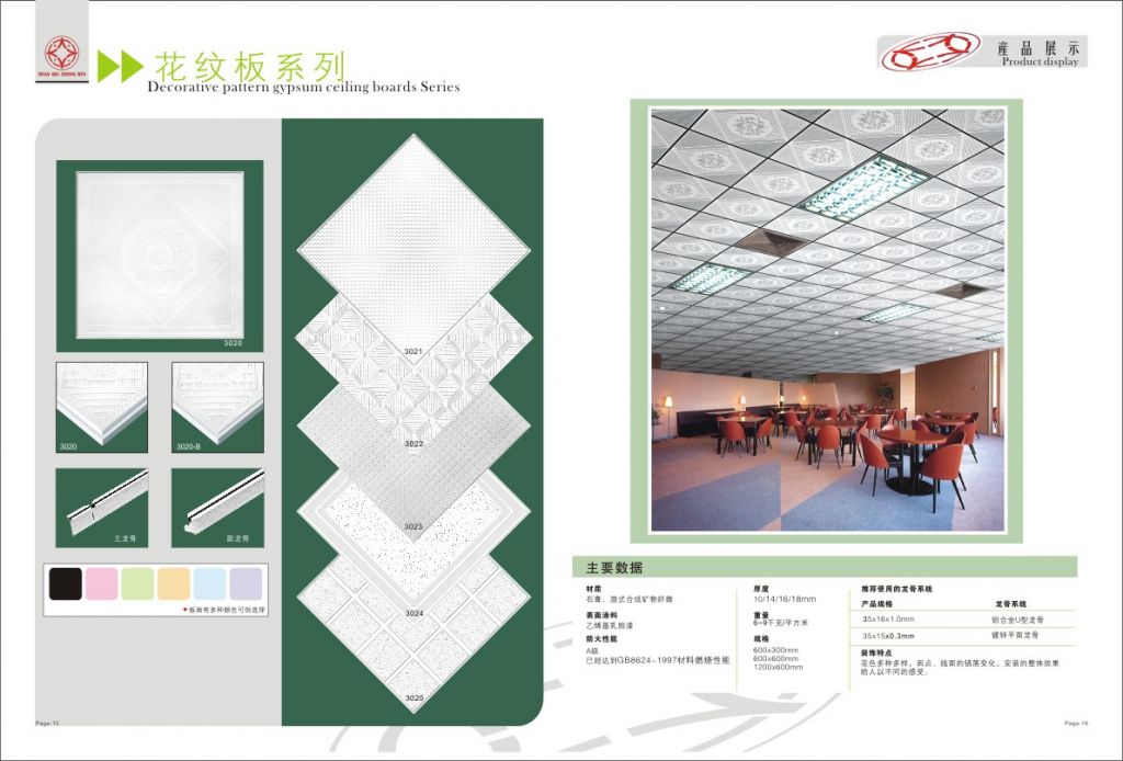 fireproof gypsum ceiling board