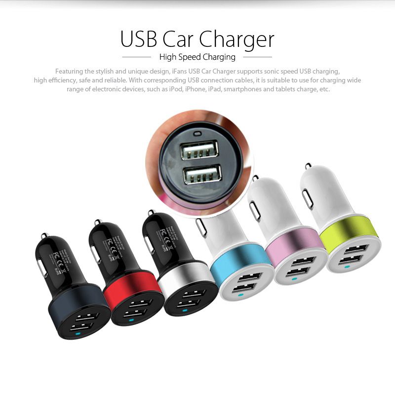 2A Dual USB Output Car Charger