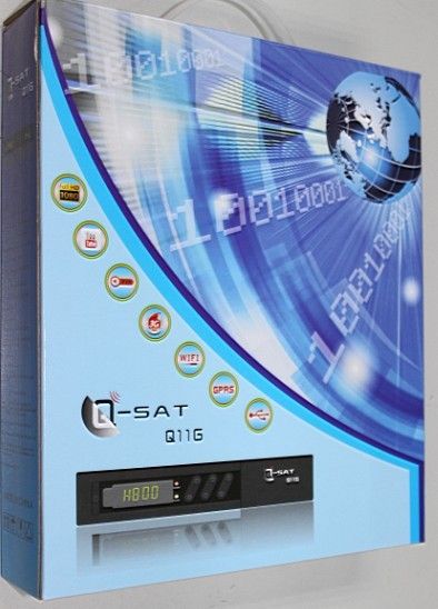 best Q-sat Q11g hd dstv decoder gprs satellite receiver iptv set top box