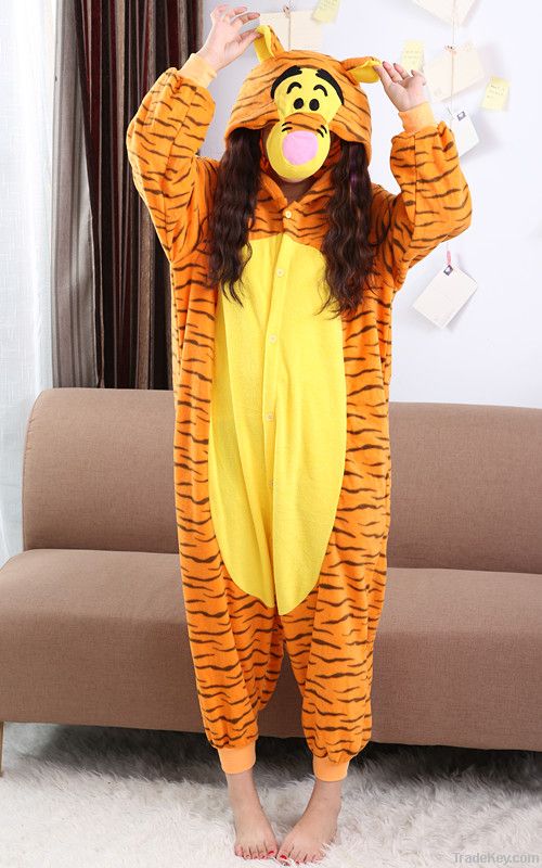 latest style yellow tigger christmas costume wholesale cheap kigurumi onesie