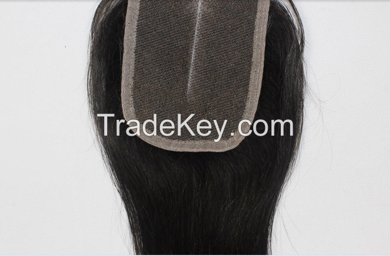 High quanlity wholesale 100% human hair lace top closure 4"x4" cheap price 