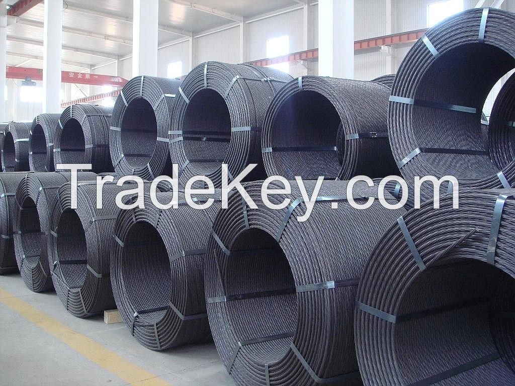 low relaxation ,high tensile strength  7 wire  pc strand for highway  construction