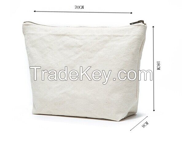 Best Selling Fashion Custom Reusable Women Canvas Cosmetic Bag