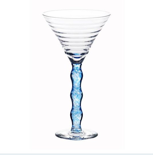 glass cup with stem decoration