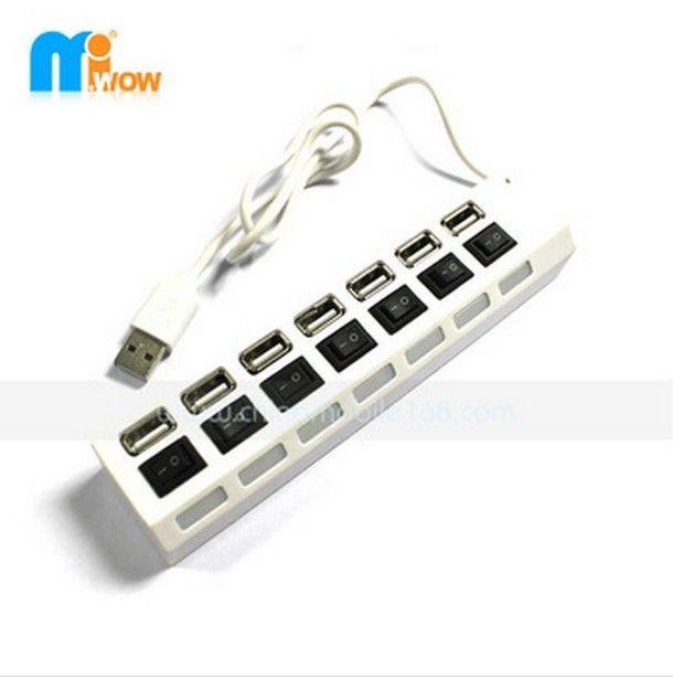 USB 2.0 high speed 7 Ports USB2.0 smart HUB with switch