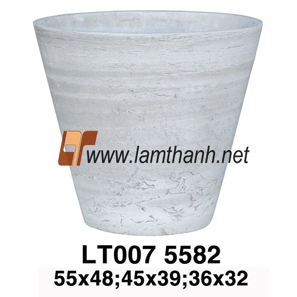 Vietnam White Wash Fiber Plant Pot 