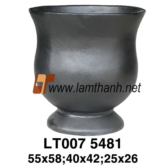 Shiny Cement Fice Solid Urn