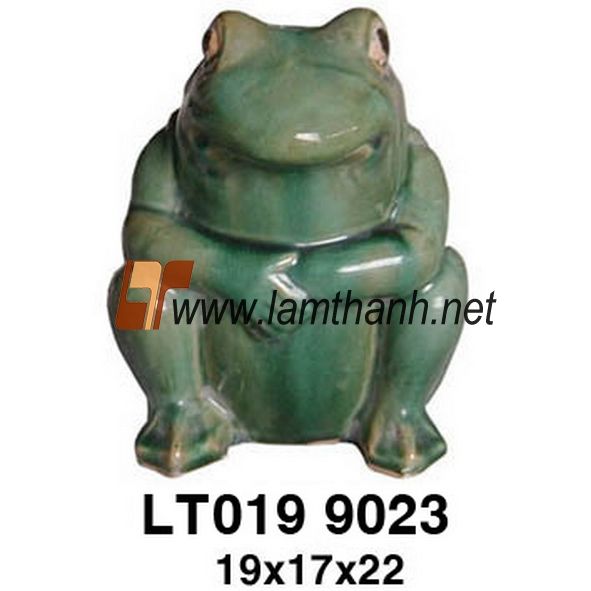 Frog Glazed Garden Ornament