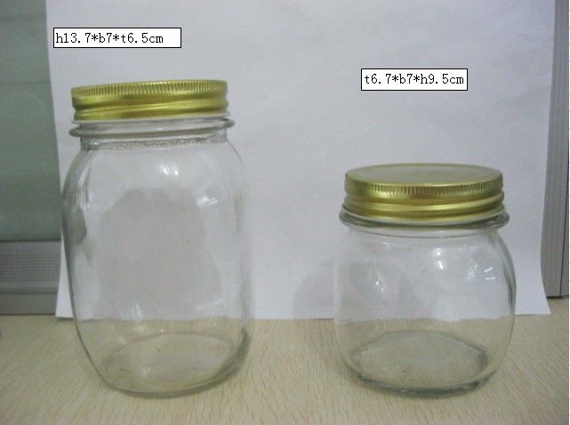 glass mason jars with metal lid,glass storage jars for food