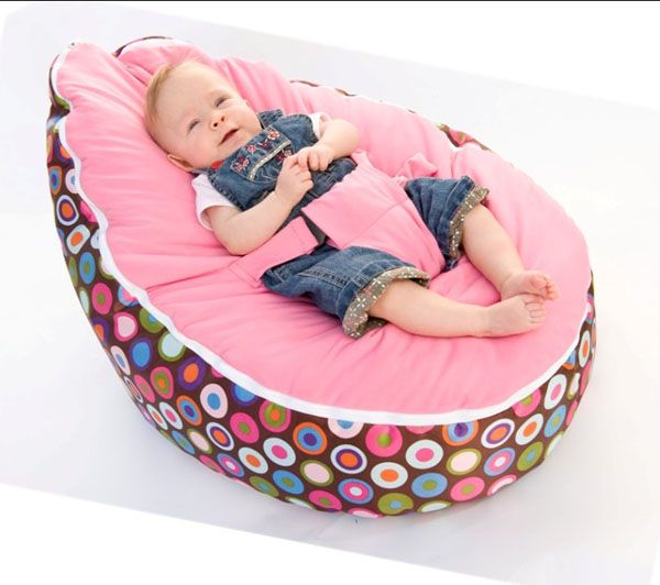 Velvet top microsuede PVC base baby bean bag with harness