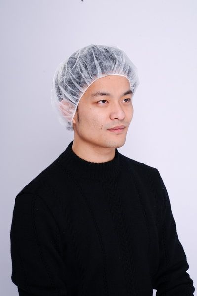 Consumable Non woven pleated bouffant Cap