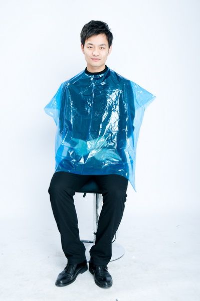 barber's apron/fast consumable plastic hair cutting cape