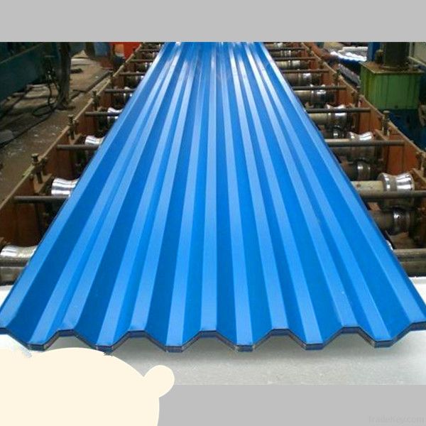 Corrugated colored steel sheet