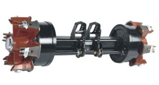 Spoke brake axle