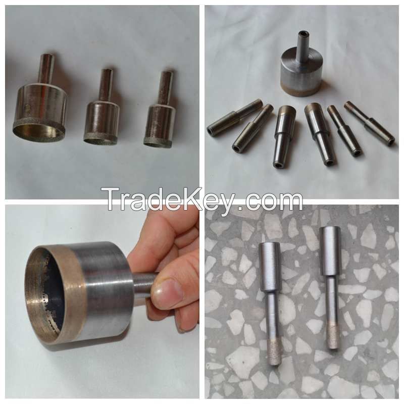 sintered or electroplated diamond core drill bit for porcelain tile ceramic glass