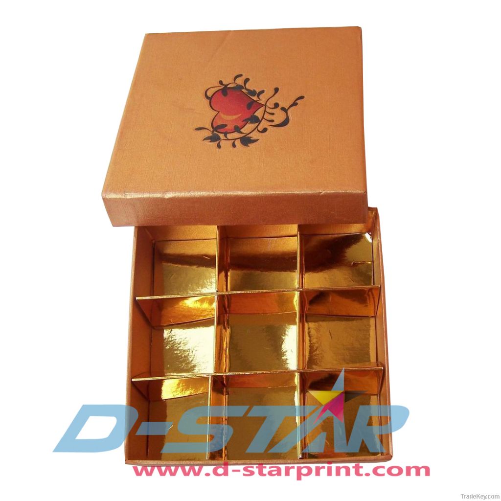 Professional chocolate paper gift box base and lid manufacturer in Chi