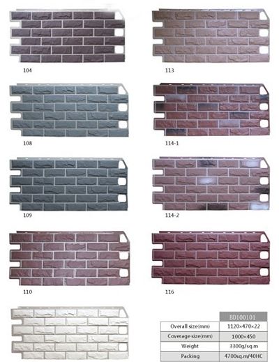 Selling new wall materials, PP brick stone faux decorative exterior and interior wall panel