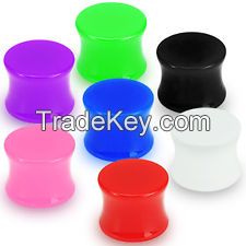 Acrylic ear plug body piercing jewelry