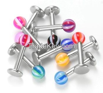 Acrylic Lacret body  jewelry lip piercing ring