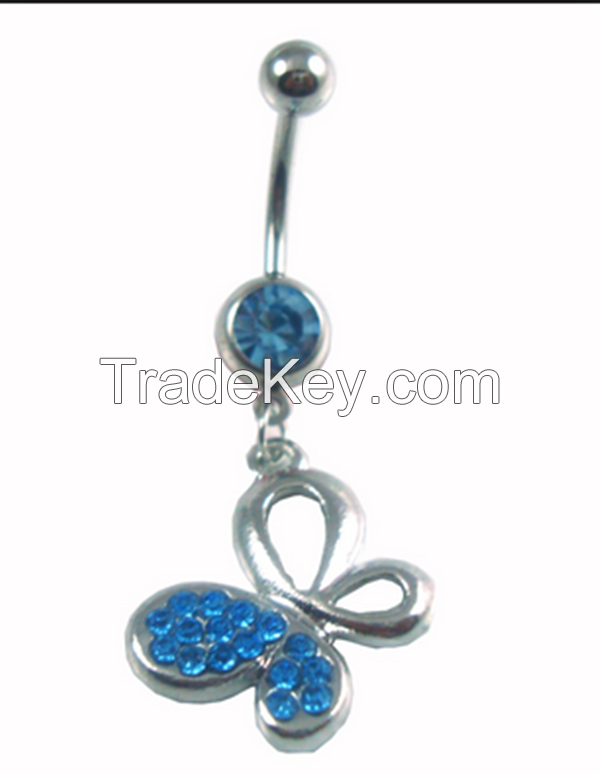 Crystal dangle navel belly piercing jewelry