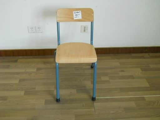 Student Metal Chair with Wood Deck