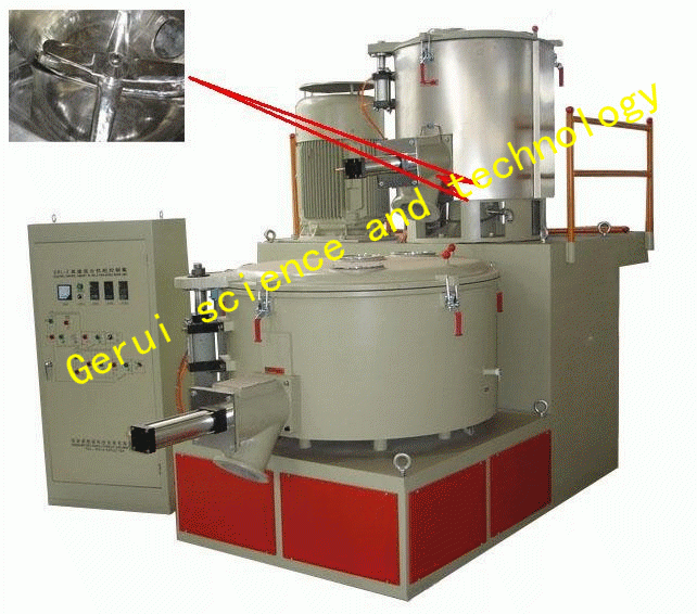 pvc compound mixing machine hot and cool mixer unit