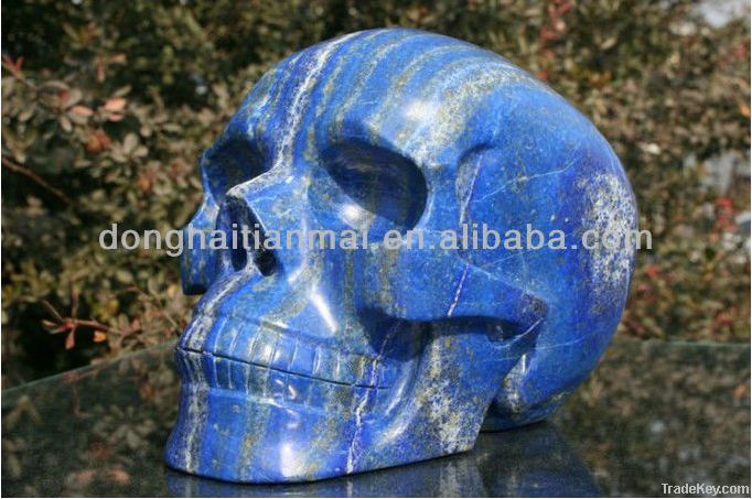 New Arrival 11.51lb Blue Lapis natural Crystal Skull