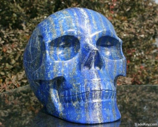 New Arrival 11.51lb Blue Lapis natural Crystal Skull
