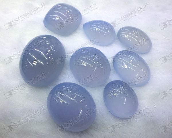 Good quality blue chalcedony cabochon for jewelry 