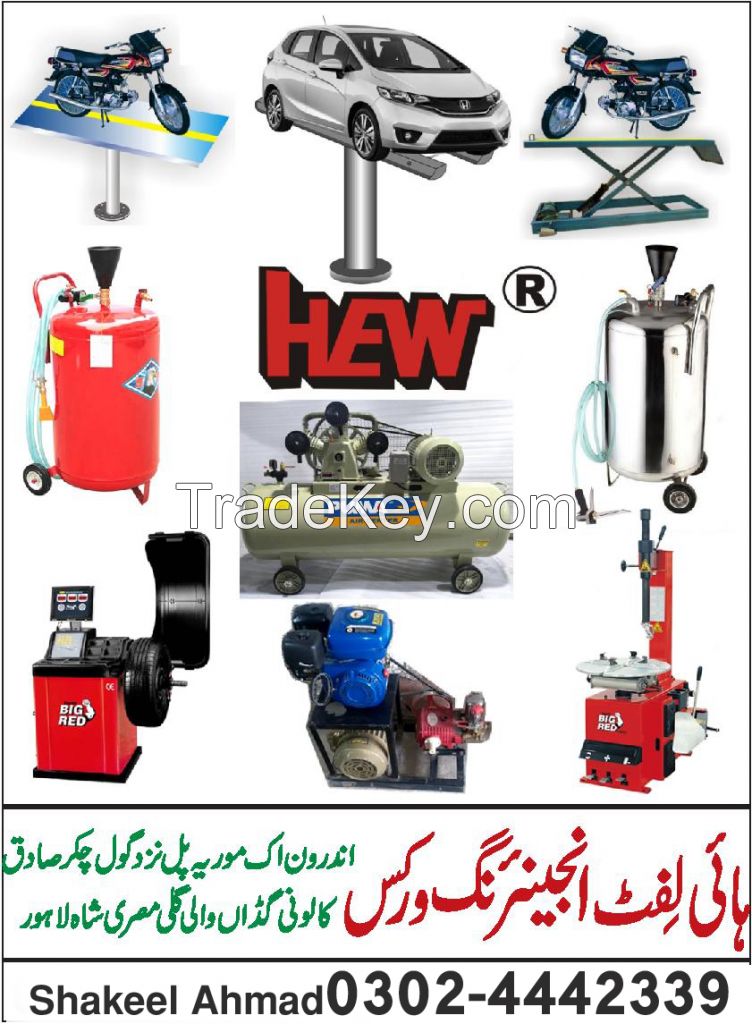 Car Wash Service Station lifts in heavy Quality. Lahore Pakistan