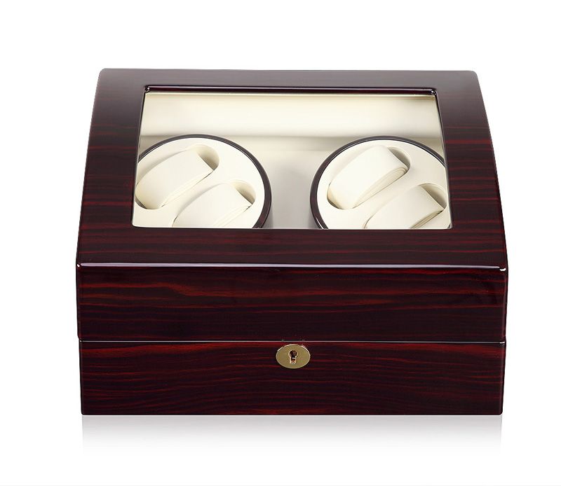 Quality Double Rotor 4+6 Automatic Watch Winder Case Storge Display Box Japanese Motor Red Piano Painting Factory Directly