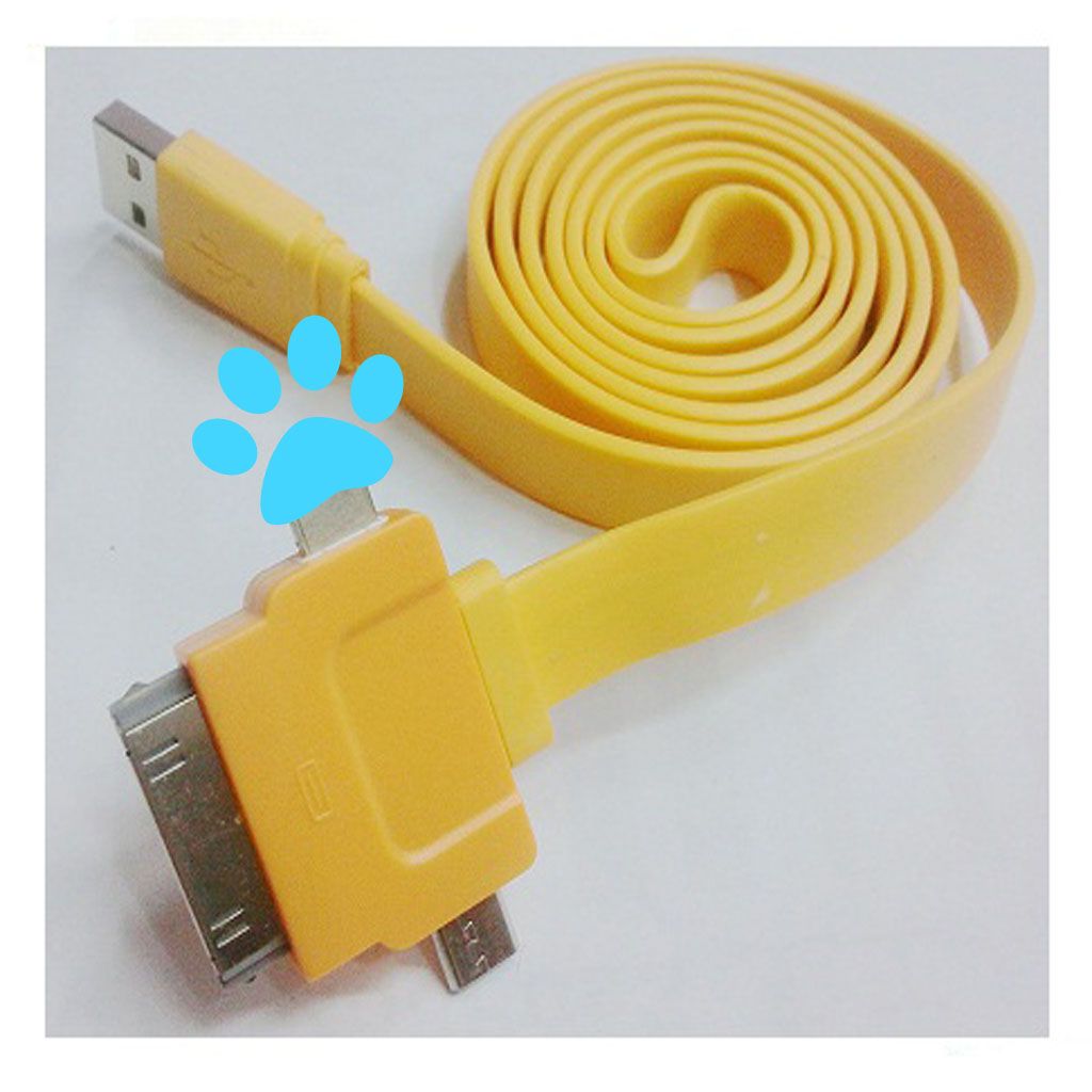 2013 hot selling 3 in 1 flat usb cable
