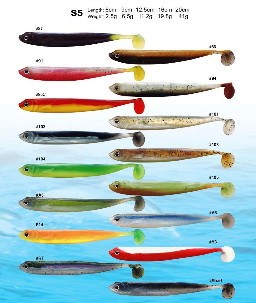 S5 Item Hot Sale Soft Bait Plastic Fishing Lure/ Fishing Bait/ Soft Lure